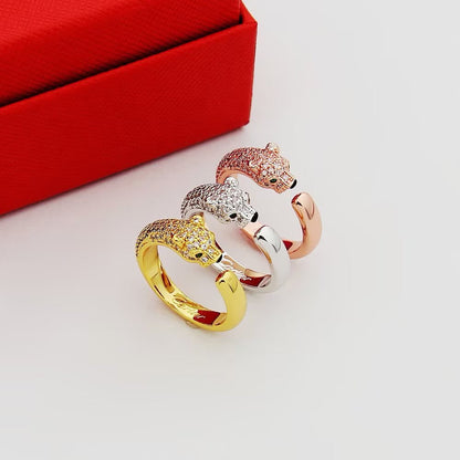 [Noble Aura jewelry]PANTHERE HALF DIAMOND SMALL RING