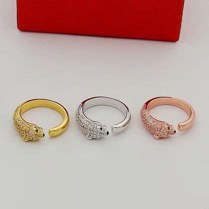 [Noble Aura jewelry]PANTHERE HALF DIAMOND SMALL RING