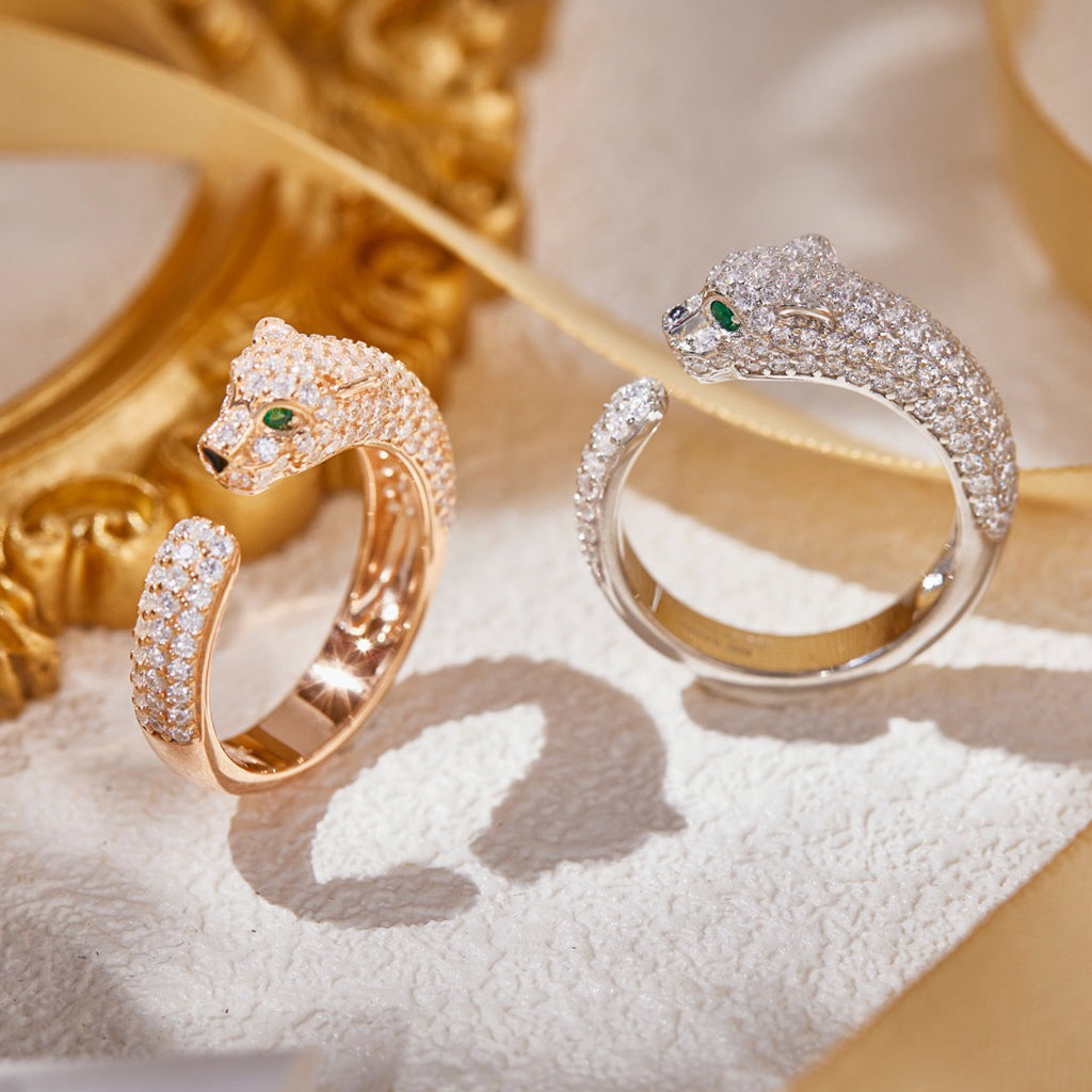 [Noble Aura jewelry]PANTHERE FULL DIAMOND SMALL RING