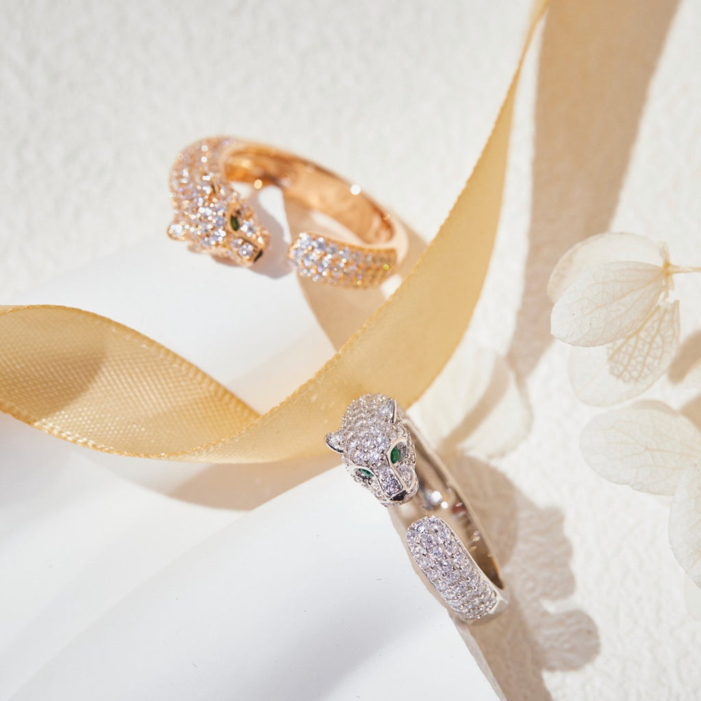 [Noble Aura jewelry]PANTHERE FULL DIAMOND SMALL RING