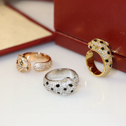 [Noble Aura jewelry]PANTHERE SPOTTED FULL DIAMOND MEDIUM RING