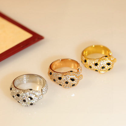[Noble Aura jewelry]PANTHERE SPOTTED FULL DIAMOND MEDIUM RING