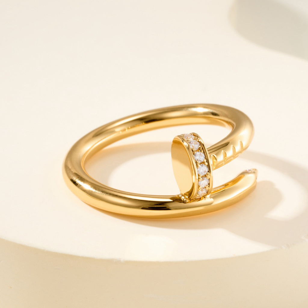 [Noble Aura jewelry]JUSTE RING 2.6MM HALF DIAMOND