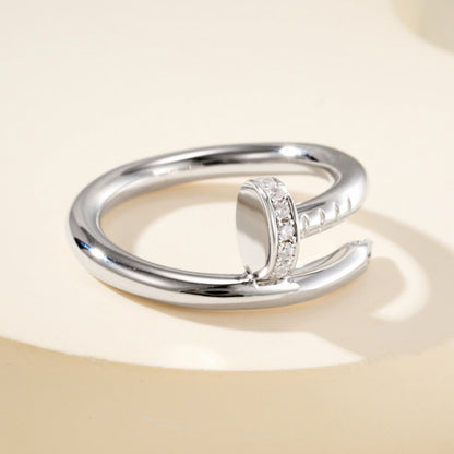 [Noble Aura jewelry]JUSTE RING 2.6MM HALF DIAMOND