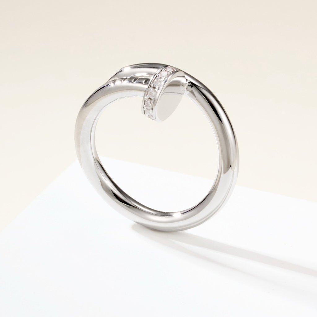 [Noble Aura jewelry]JUSTE RING 2.6MM HALF DIAMOND