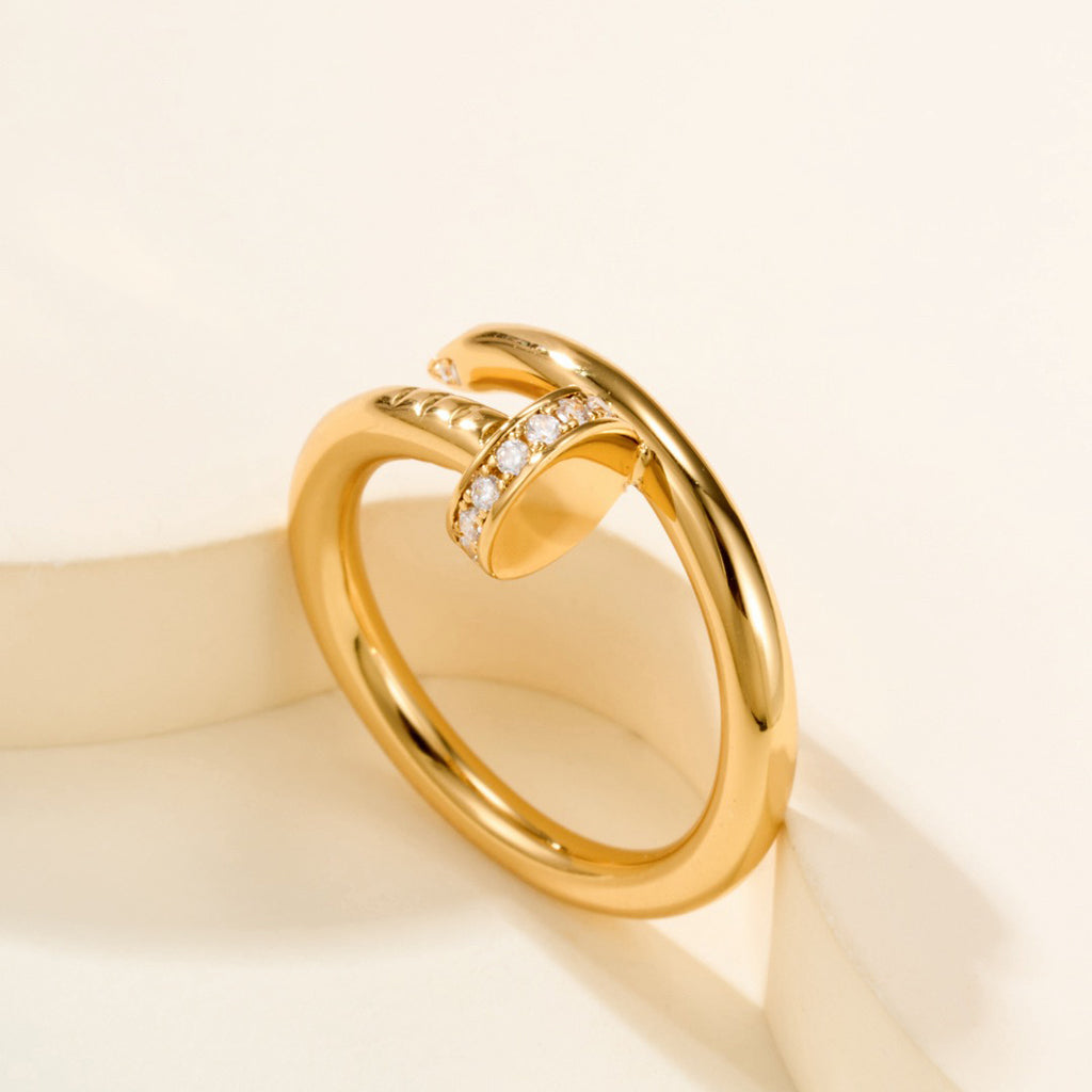 [Noble Aura jewelry]JUSTE RING 2.6MM HALF DIAMOND