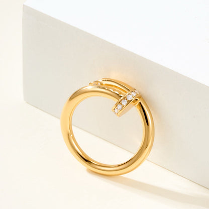 [Noble Aura jewelry]JUSTE RING 2.6MM HALF DIAMOND