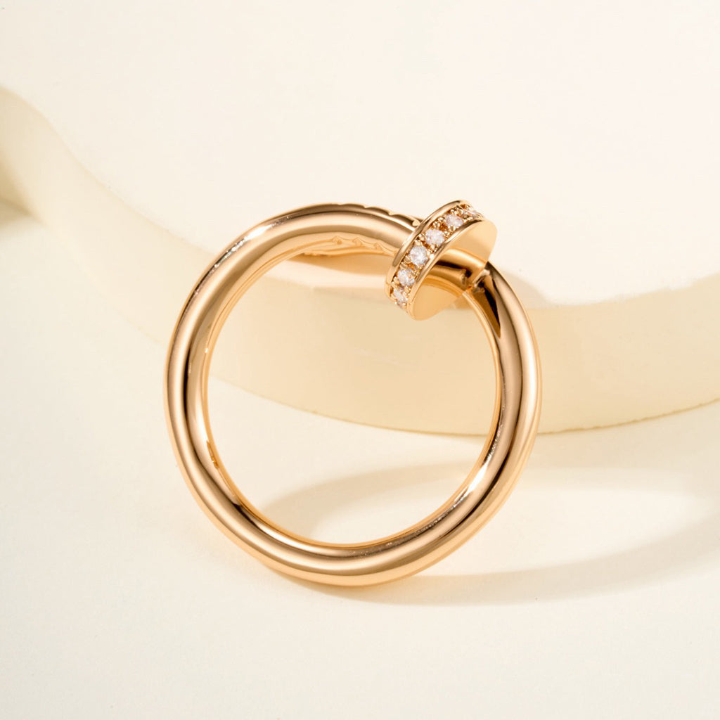 [Noble Aura jewelry]JUSTE RING 2.6MM HALF DIAMOND