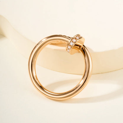 [Noble Aura jewelry]JUSTE RING 2.6MM HALF DIAMOND