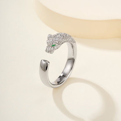 [Noble Aura jewelry]PANTHERE HALF DIAMOND SMALL RING