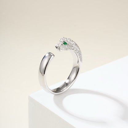 [Noble Aura jewelry]PANTHERE HALF DIAMOND SMALL RING