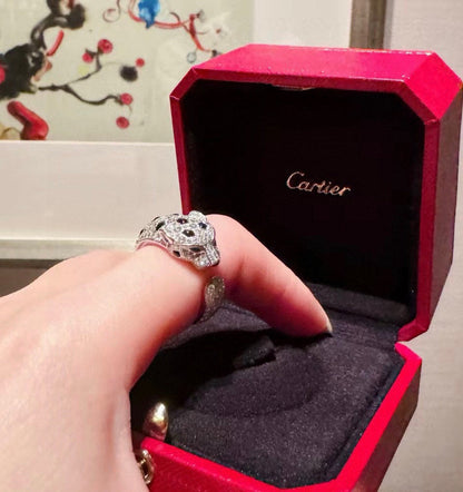 [Noble Aura jewelry]PANTHERE SPOTTED FULL DIAMOND MEDIUM RING