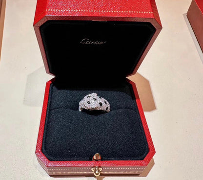 [Noble Aura jewelry]PANTHERE SPOTTED FULL DIAMOND MEDIUM RING