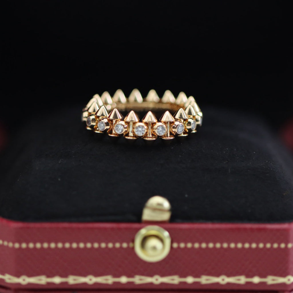 [Noble Aura jewelry]CLASH 6.8MM DIAMOND MEDIUM RING