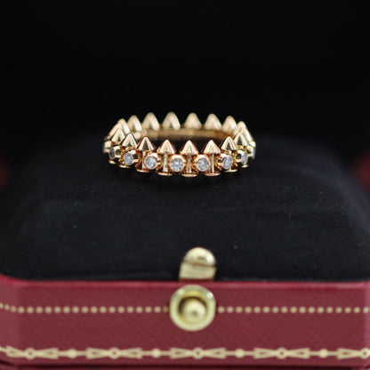 [Noble Aura jewelry]CLASH 6.8MM DIAMOND MEDIUM RING