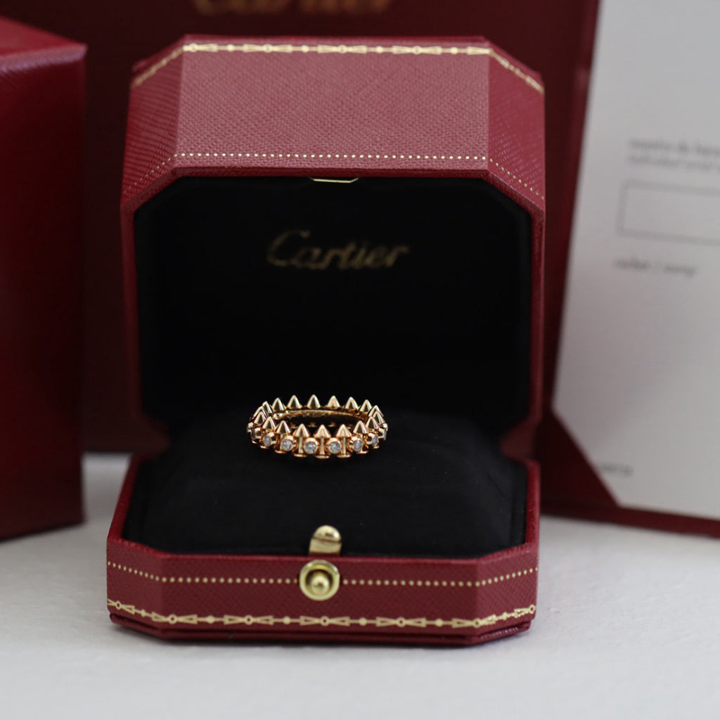 [Noble Aura jewelry]CLASH 6.8MM DIAMOND MEDIUM RING