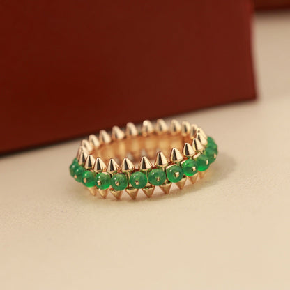 [Noble Aura jewelry]CLASH 7.9MM AGATE CHALCEDONY RING