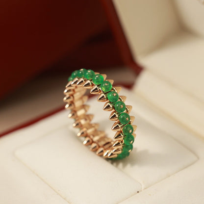 [Noble Aura jewelry]CLASH 7.9MM AGATE CHALCEDONY RING