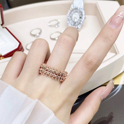 [Noble Aura jewelry]CLASH 9.2MM DOUBLE ROW RING