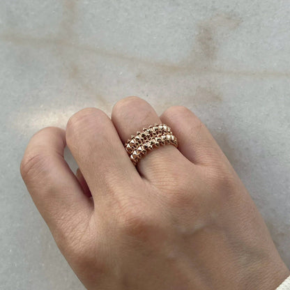[Noble Aura jewelry]CLASH 9.2MM DOUBLE ROW RING