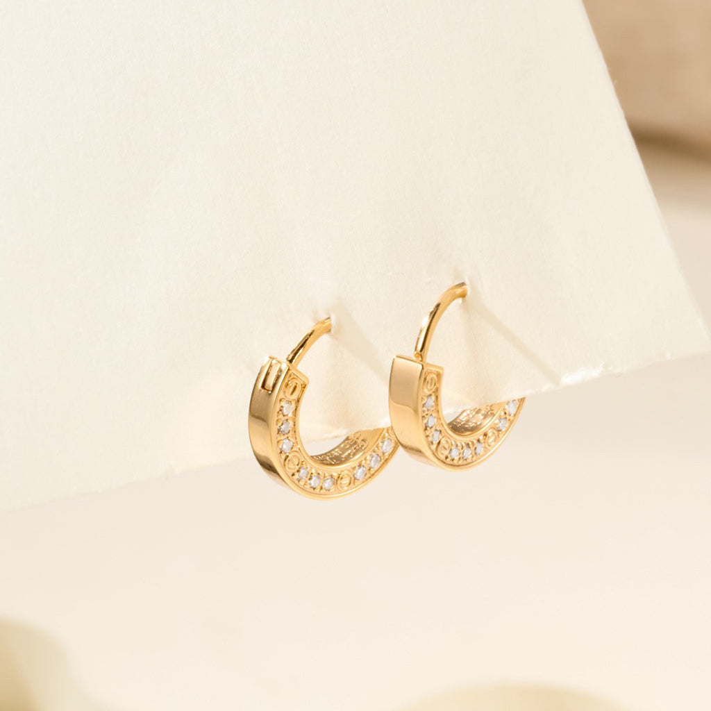 [Noble Aura jewelry]LOVE DIAMOND EARRINGS