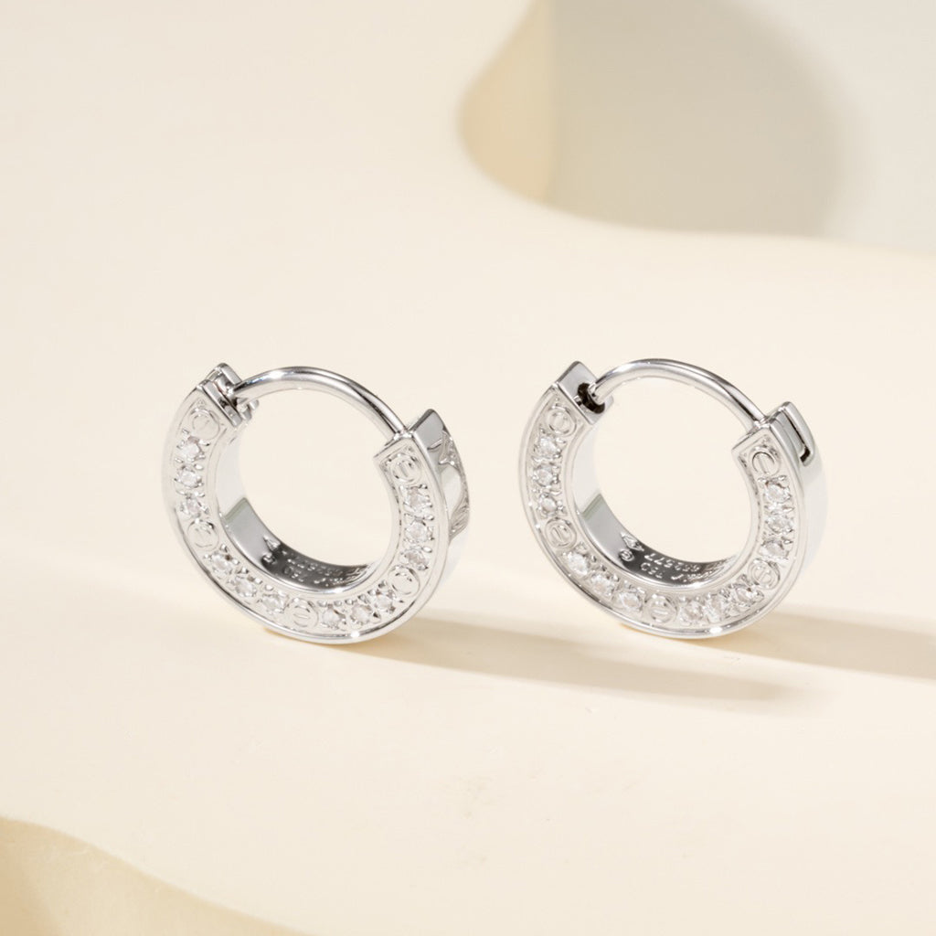 [Noble Aura jewelry]LOVE DIAMOND EARRINGS