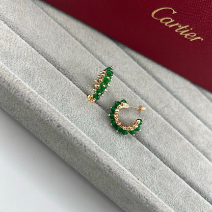 [Noble Aura jewelry]CLASH 7.9MM AGATE CHALCEDONY EARRINGS