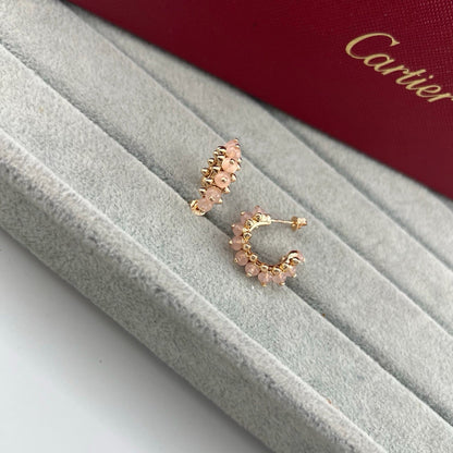 [Noble Aura jewelry]CLASH 7.9MM AGATE CHALCEDONY EARRINGS