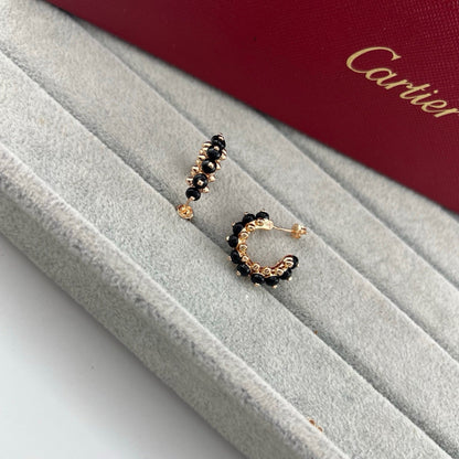 [Noble Aura jewelry]CLASH 7.9MM AGATE CHALCEDONY EARRINGS