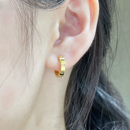 [Noble Aura jewelry]LOVE EARRINGS 2.65 MM NO DIAMOND SMALL