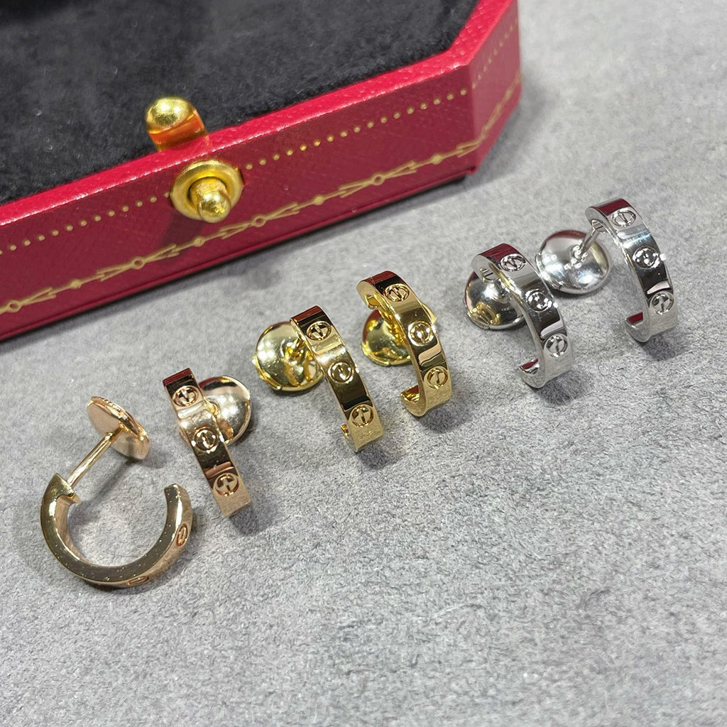 [Noble Aura jewelry]LOVE EARRINGS 2.65 MM NO DIAMOND SMALL