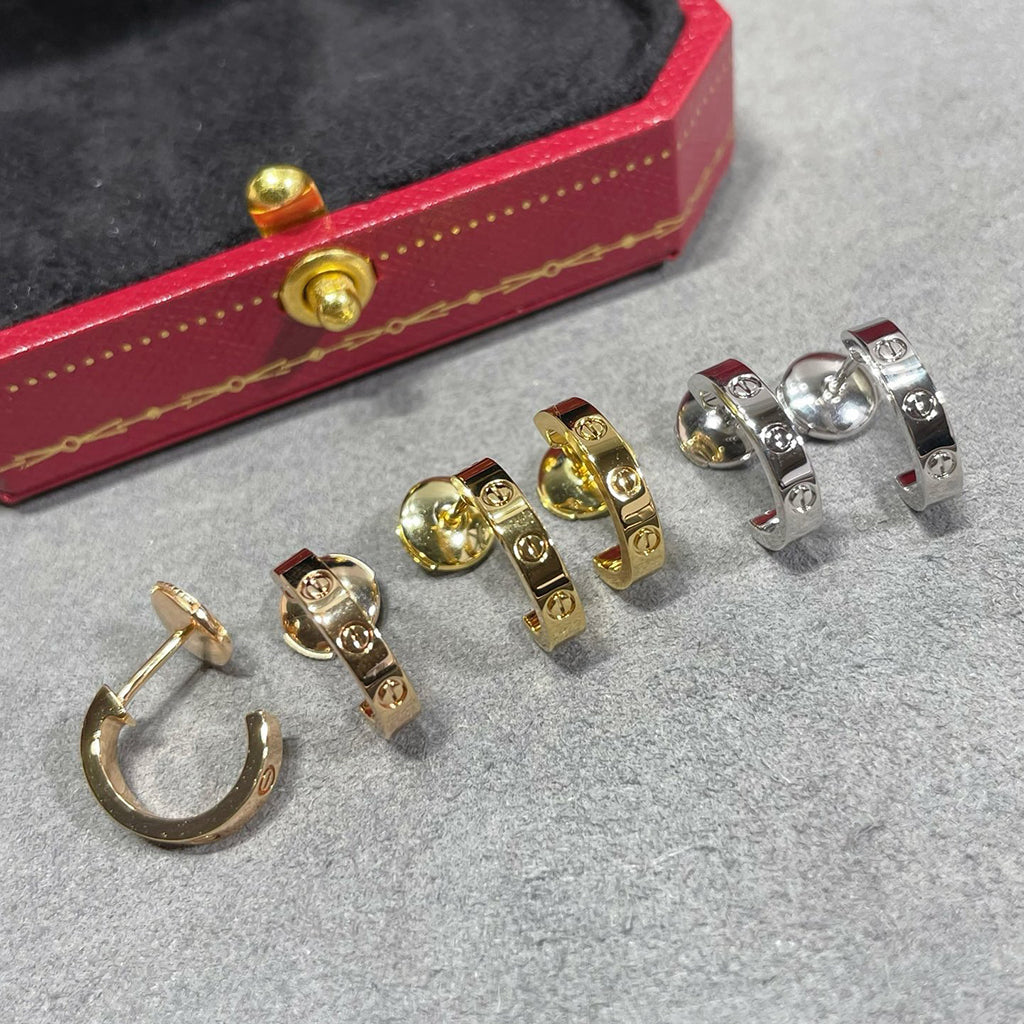 [Noble Aura jewelry]LOVE EARRINGS 2.65 MM NO DIAMOND SMALL