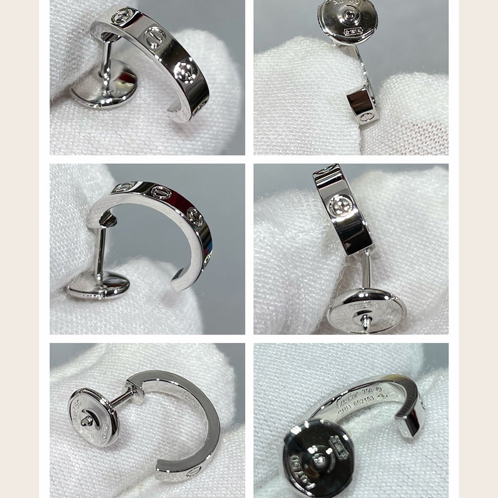 [Noble Aura jewelry]LOVE EARRINGS 2.65 MM NO DIAMOND SMALL