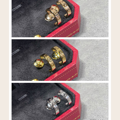 [Noble Aura jewelry]LOVE EARRINGS 2.65 MM NO DIAMOND SMALL