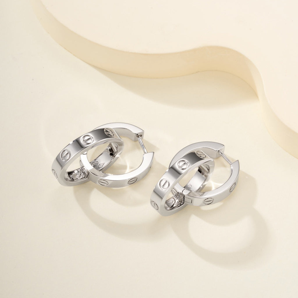 [Noble Aura jewelry]LOVE 3.3MM DANGLE EARRINGS