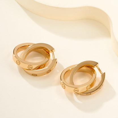 [Noble Aura jewelry]LOVE 3.3MM DANGLE EARRINGS