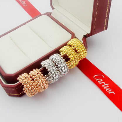 [Noble Aura jewelry]CLASH 9.2MM DOUBLE ROW EARRINGS