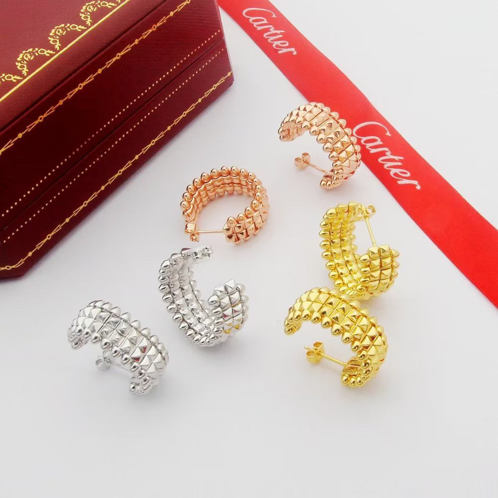 [Noble Aura jewelry]CLASH 9.2MM DOUBLE ROW EARRINGS