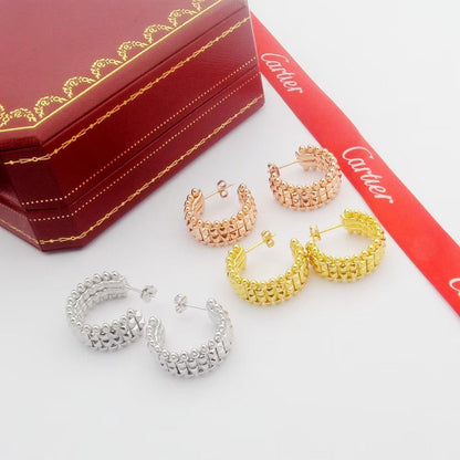 [Noble Aura jewelry]CLASH 9.2MM DOUBLE ROW EARRINGS