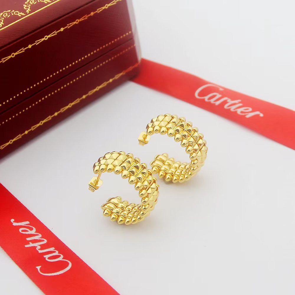 [Noble Aura jewelry]CLASH 9.2MM DOUBLE ROW EARRINGS