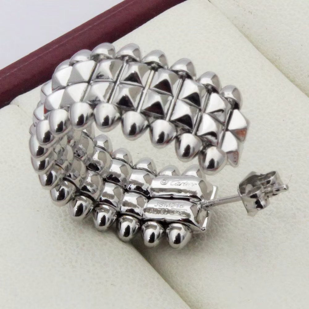 [Noble Aura jewelry]CLASH 9.2MM DOUBLE ROW EARRINGS