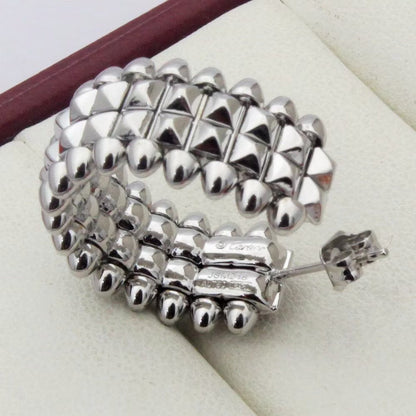 [Noble Aura jewelry]CLASH 9.2MM DOUBLE ROW EARRINGS
