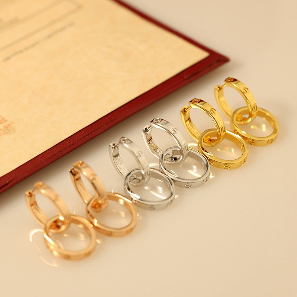 [Noble Aura jewelry]LOVE 3.3MM DANGLE EARRINGS