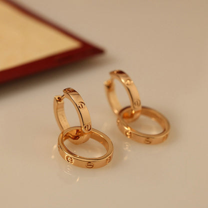 [Noble Aura jewelry]LOVE 3.3MM DANGLE EARRINGS