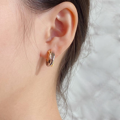 [Noble Aura jewelry]TRINITY ON DIAMOND CLASSIC EARRINGS
