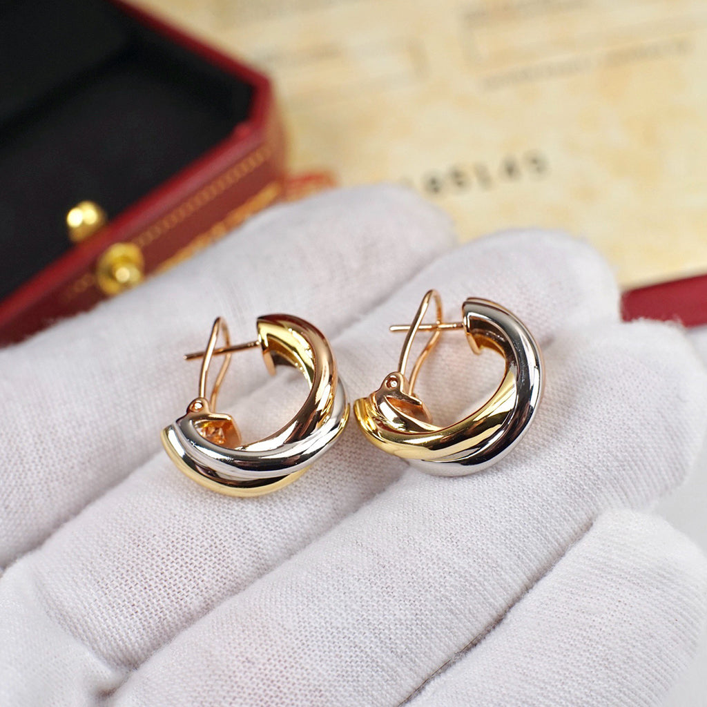 [Noble Aura jewelry]TRINITY ON DIAMOND CLASSIC EARRINGS