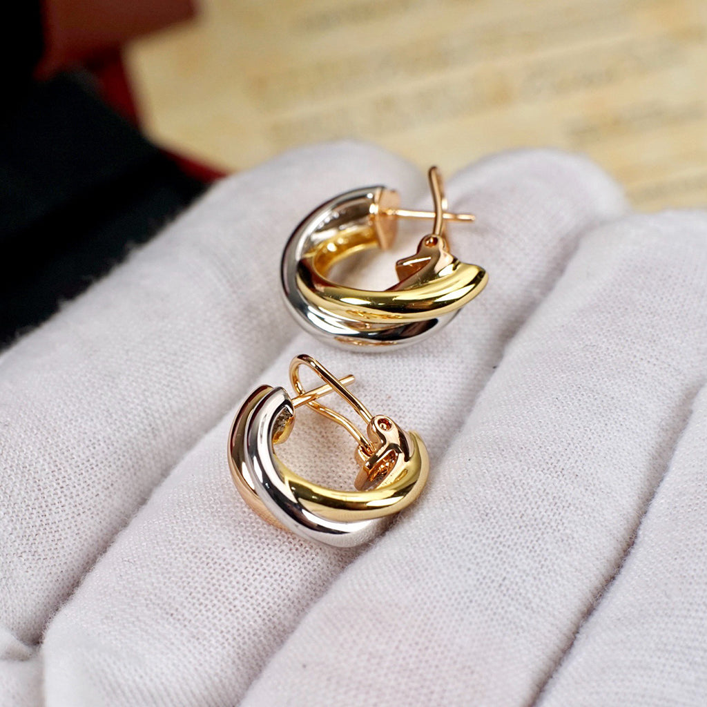 [Noble Aura jewelry]TRINITY ON DIAMOND CLASSIC EARRINGS