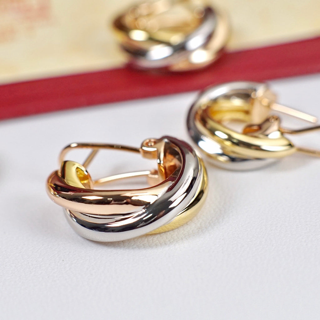 [Noble Aura jewelry]TRINITY ON DIAMOND CLASSIC EARRINGS