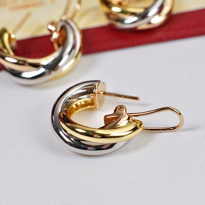 [Noble Aura jewelry]TRINITY ON DIAMOND CLASSIC EARRINGS