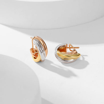 [Noble Aura jewelry]TRINITY ON DIAMOND CLASSIC EARRINGS